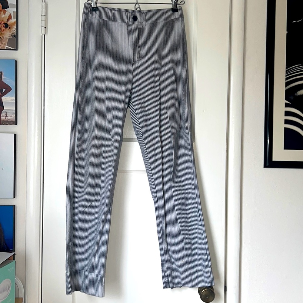Brandy Melville Tilden striped pants - white/navy